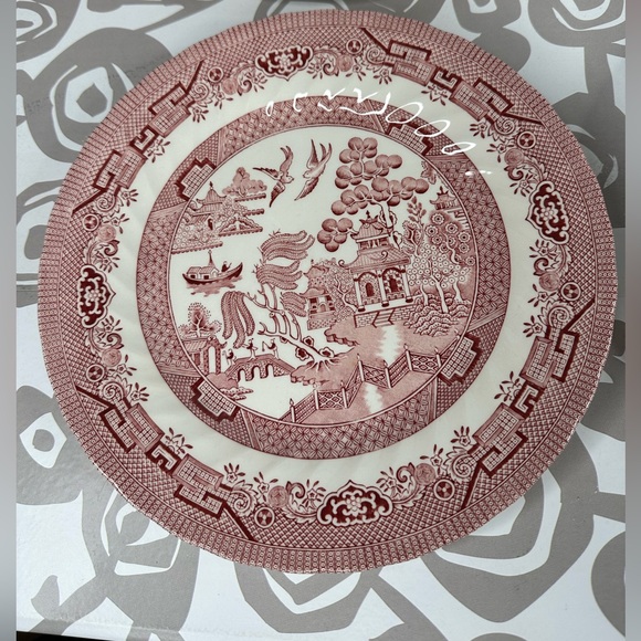 Set of 2 Royal Wessex Pink Willow Rosa 10” Dinner Plates Made in England - Picture 6 of 10